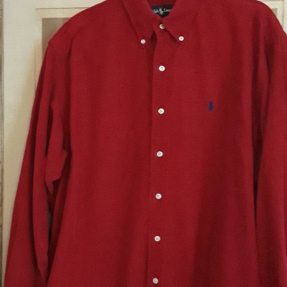Mens large red Ralph Lauren Courduroy shirt - Picture 2 of 4